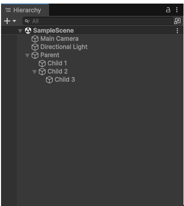 Unity Hierarchy 父子层级